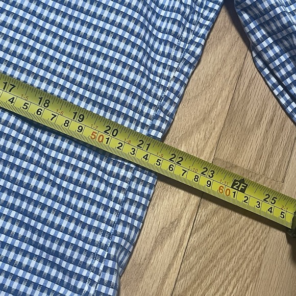 Robert Graham Dress Shirt Mens L Blue Floral Flip Cuff Button Up Long Sleeve - Picture 6 of 9